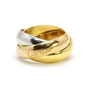 18K Cartier Trinity Tri-Color Gold Rings